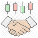 Trade Partnership Lineal Color Icon Icon