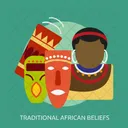 Tradicional Africano Creencias Icono