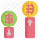 Trading Bitcoin Cryptocurrency Icon