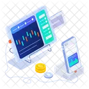 Trading Dashboard Finance Candlestick Icon