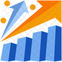 Trading Up Stock Gain Growth Chart Icon