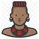 Traditional African Man User Character Icon