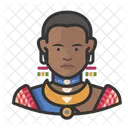 Traditional African Woman Avatar User Icon