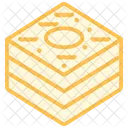 Traditional Arabic Sweets Duotone Line Icon Icon
