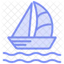 Traditional Boat Duotone Line Icon Icon
