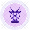 Traditional Drummer Line Icon Icon