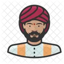 Traditional Indian Man Avatar User Icon