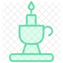 Traditional Lamp Duotone Line Icon Symbol