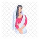 Traditional Look Indian Girl Indian Lady Icon