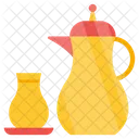 Traditional Teapot Tea Kettle Pewter Icon