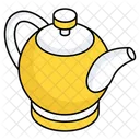 Traditional Teapot Tea Kettle Pewter Icon