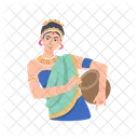 Traditional Woman Indian Lady Traditional Costume Icon