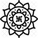 Traditionell Rangoli Muster Symbol