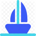 Traditionelles Schiff Segelboot Boot Symbol