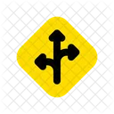 Traffic Sign Cross Icon