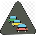Traffic Congestion Warning Jamalert Roadblockage Icon