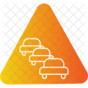 Traffic Congestion Warning Jamalert Roadblockage Icon