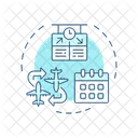 Aviation Traffic Flow Management Time Icon