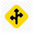 Traffic Sign Cross Icon