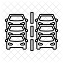 Traffic Jam Front View  Icon