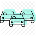 Traffic Jam Color Shadow Thinline Icon Icon