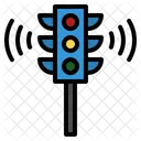 Traffic Light Iot Wifi Smart Road Control Internet Things Icon