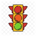 Traffic light handrawn  Icon