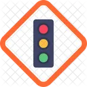 Traffic Lights Highway Lamps Icon