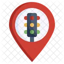 Traffic Lights Location Signal Pin Signal Location Icon
