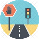 Navigation Satellite Road Icon