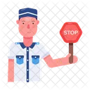 Traffic Police Traffic Officer Traffic Guard Icon