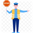 Traffic Police Security Icon
