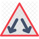 Traffic Sign Multiply Arrow Icon