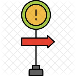 Traffic Sign Board  Icon