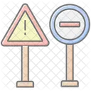 Traffic Signs Lineal Color Icon Icon