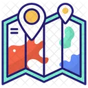 Trail Map Compass Gps Icon