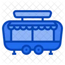 Trailer Camper Van Bistro Street Food Truck Icon
