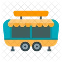 Trailer Camper Van Bistro Street Food Truck Icon