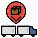 Trailer Tracking Courier Icon