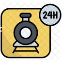Train 24 Hours 24 Hours Service Icon