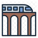 Train Bridge Bridge Building Icon