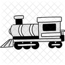 Half Tone Locomotive Illustration Train Engine Rail Transport Icon