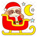 Train Santa Claus Night Icon