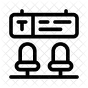 Train Station Waiting Room Seats Icon