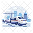 Train Station Locomotive Transport Icon