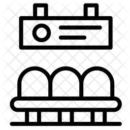 Train station waiting chair  Icon