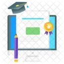 Training Course Online Diploma Digital Certificate Icon