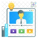 Training Videos Online Video Chat Video Lecture Icon