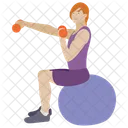 Workout Ubungen Fitness Ball Aerobic Icon