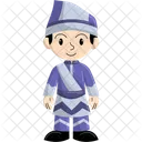 Menino Malaio Tradicional Ícone